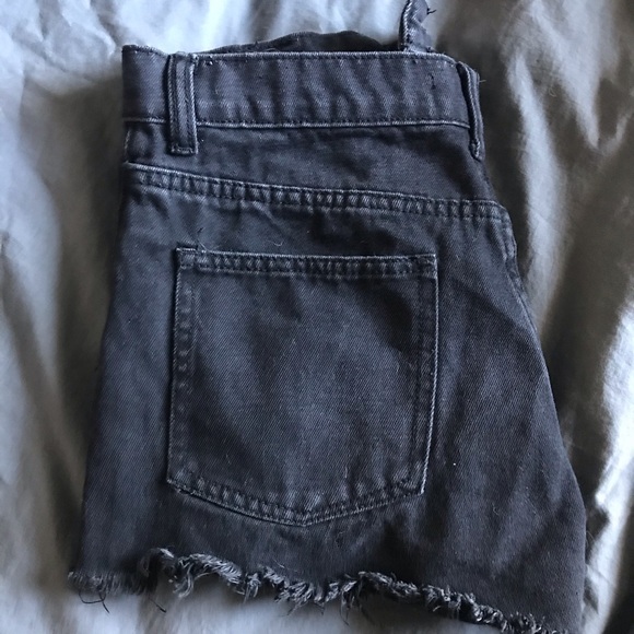 Black Denim Shorts - Picture 2 of 2